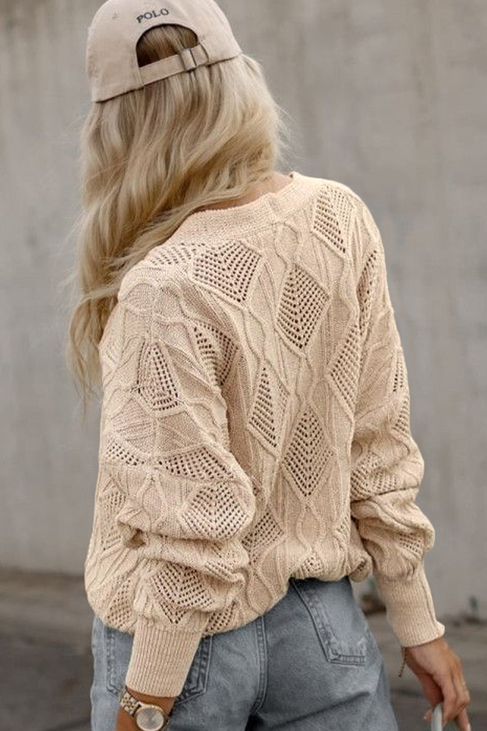 Knitted Hollow out Cardigan