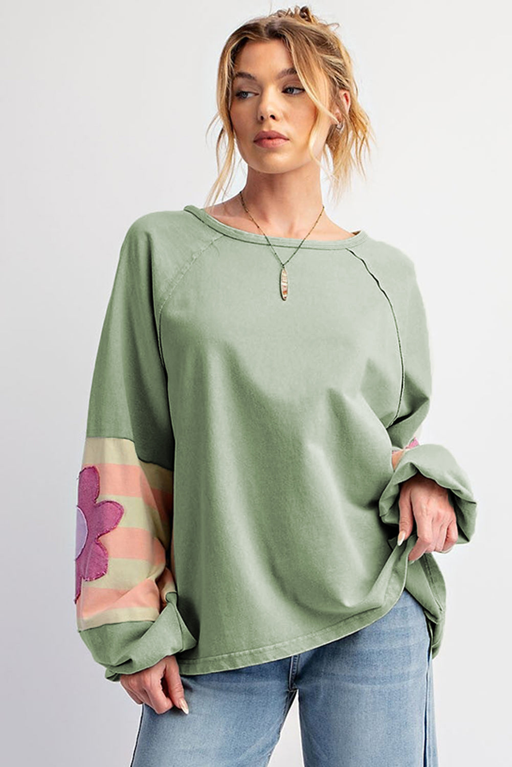 Flower Exposed Oversized Top