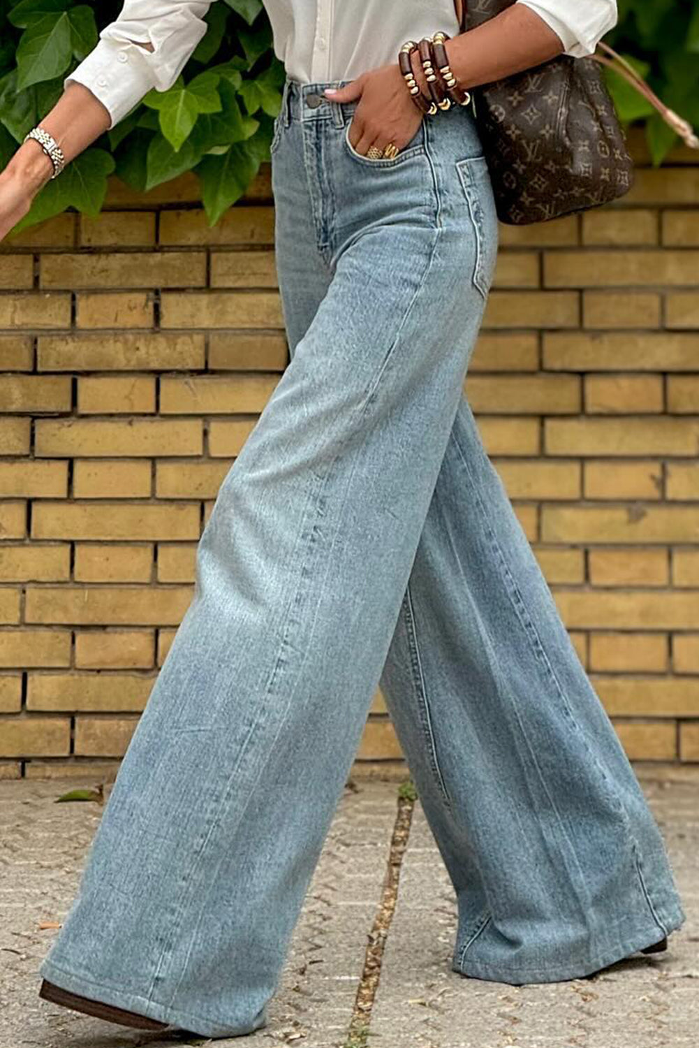 Extra Wide Leg High Waist Jeans