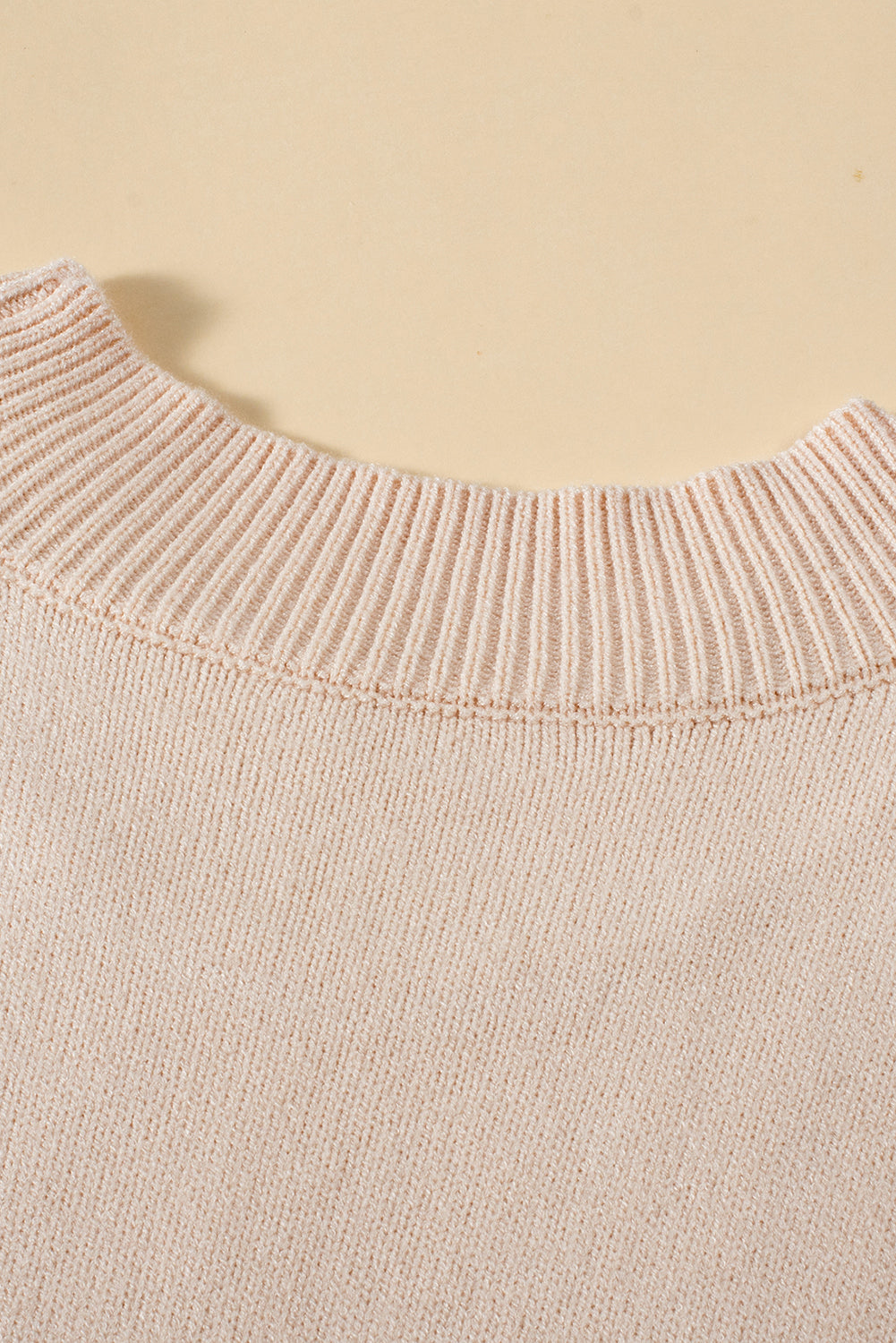 Knit Ruffled Mock Sweater