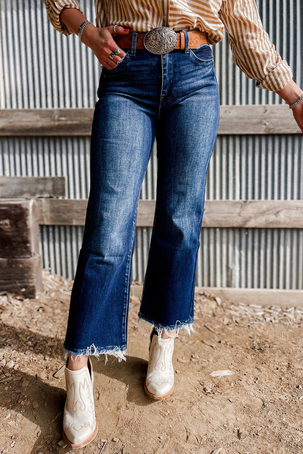 Sail Blue Wash High Waist Jeans