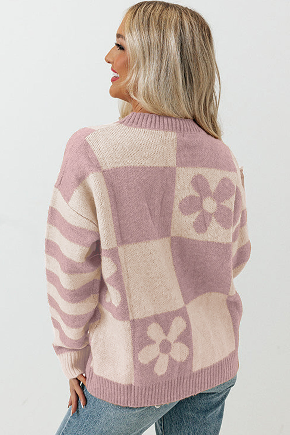 Orchid Striped Sleeve Sweater