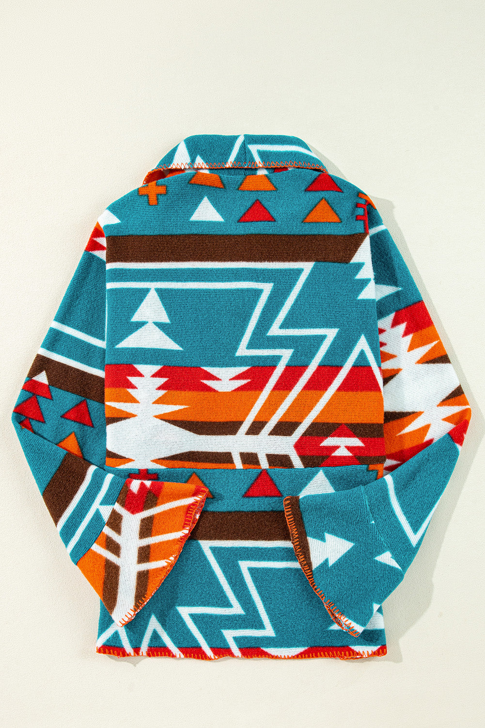 Sky Blue Aztec Sleeve Jacket