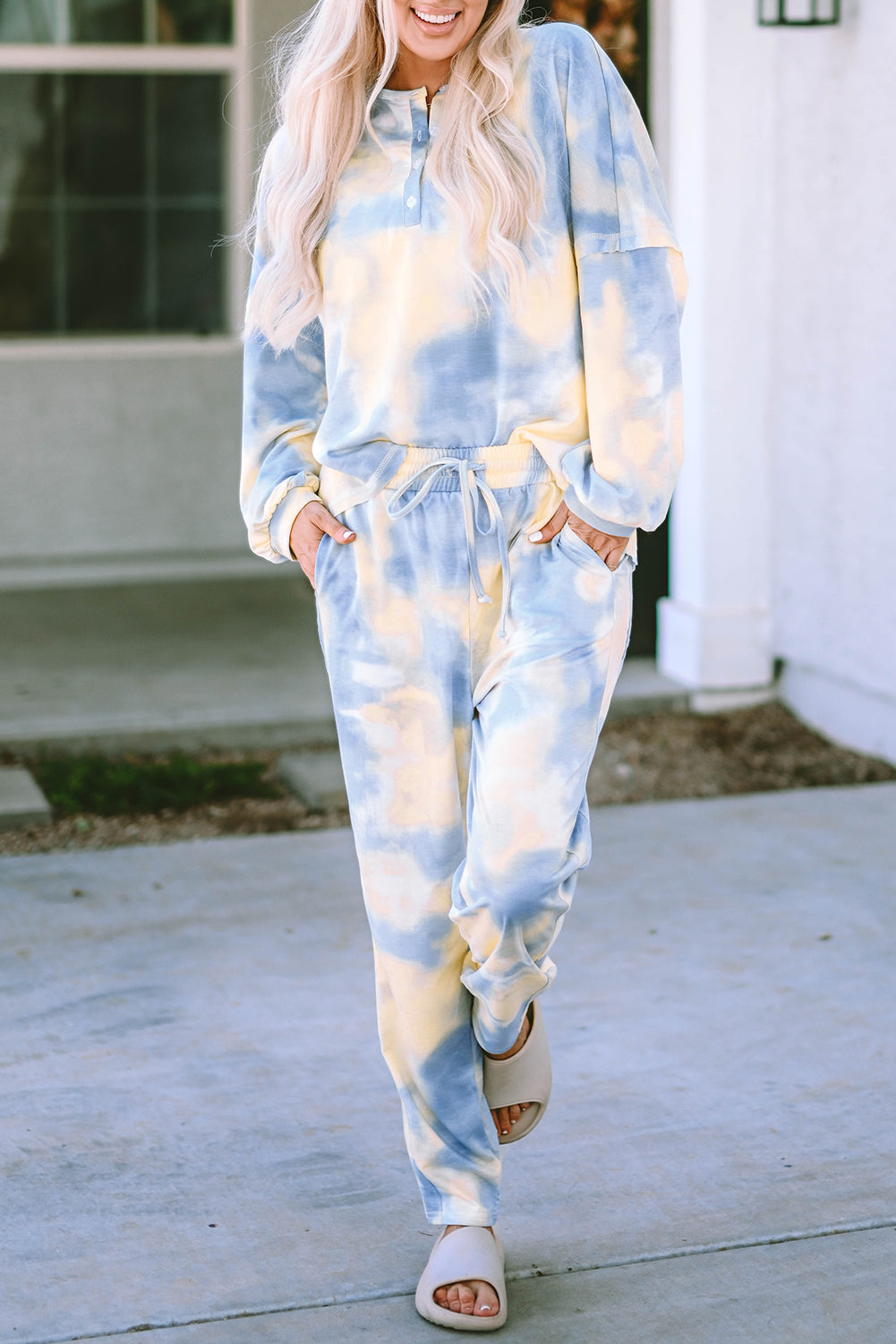 Multicolor Tie Dye Top Pants Outfit