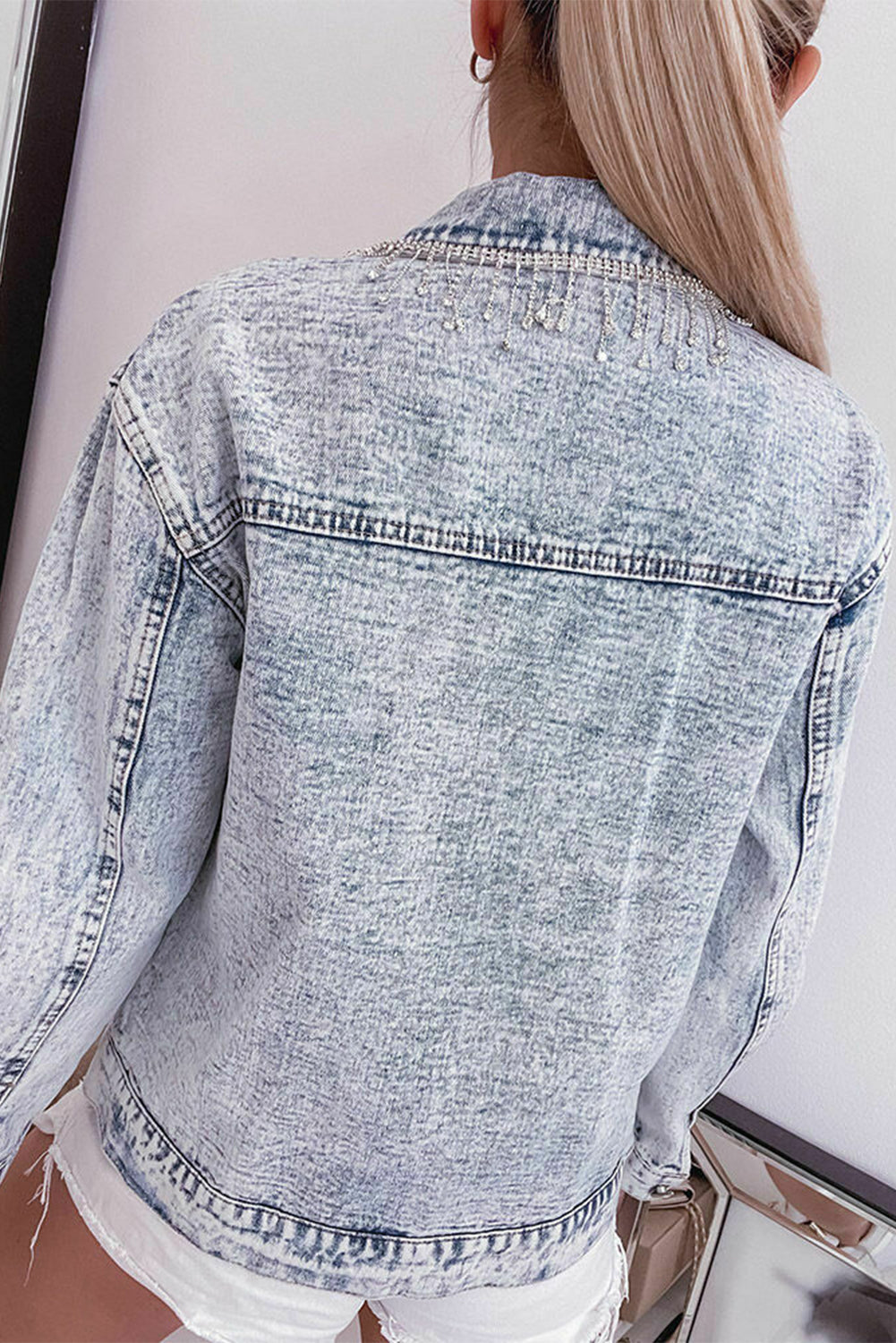 Mist Blue Light Wash Denim Jacket