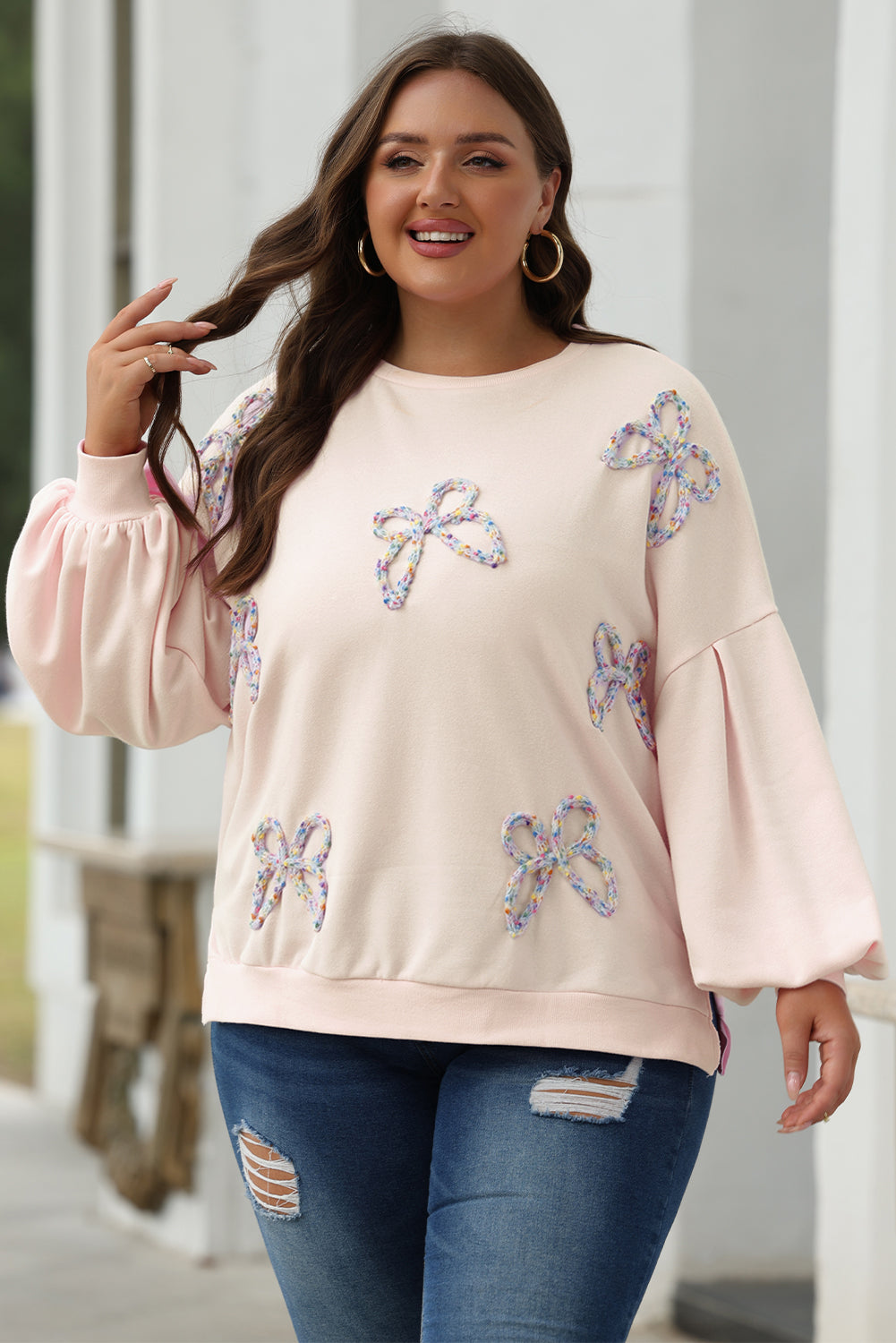 Embroidered Oversized Pullover