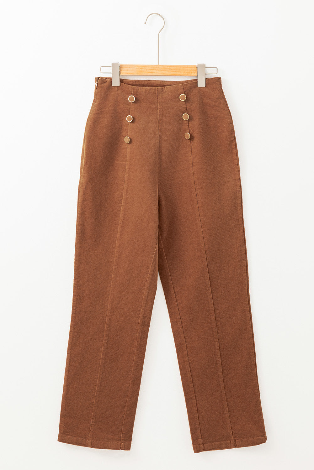 Chestnut Double Breasted Straight Leg Pants