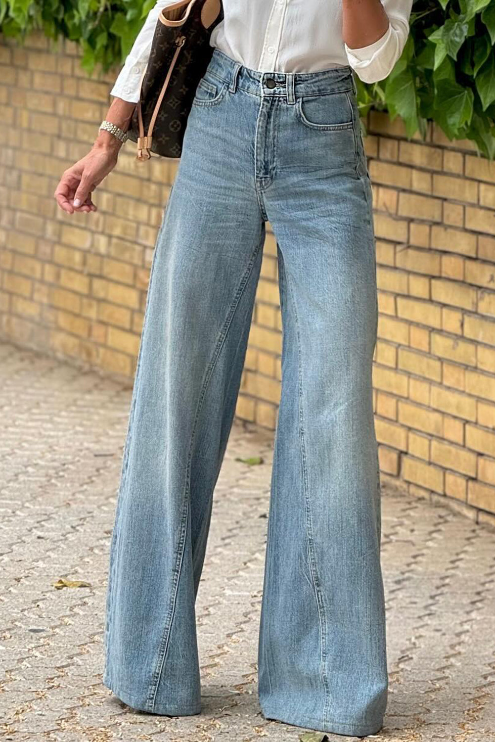 Extra Wide Leg High Waist Jeans