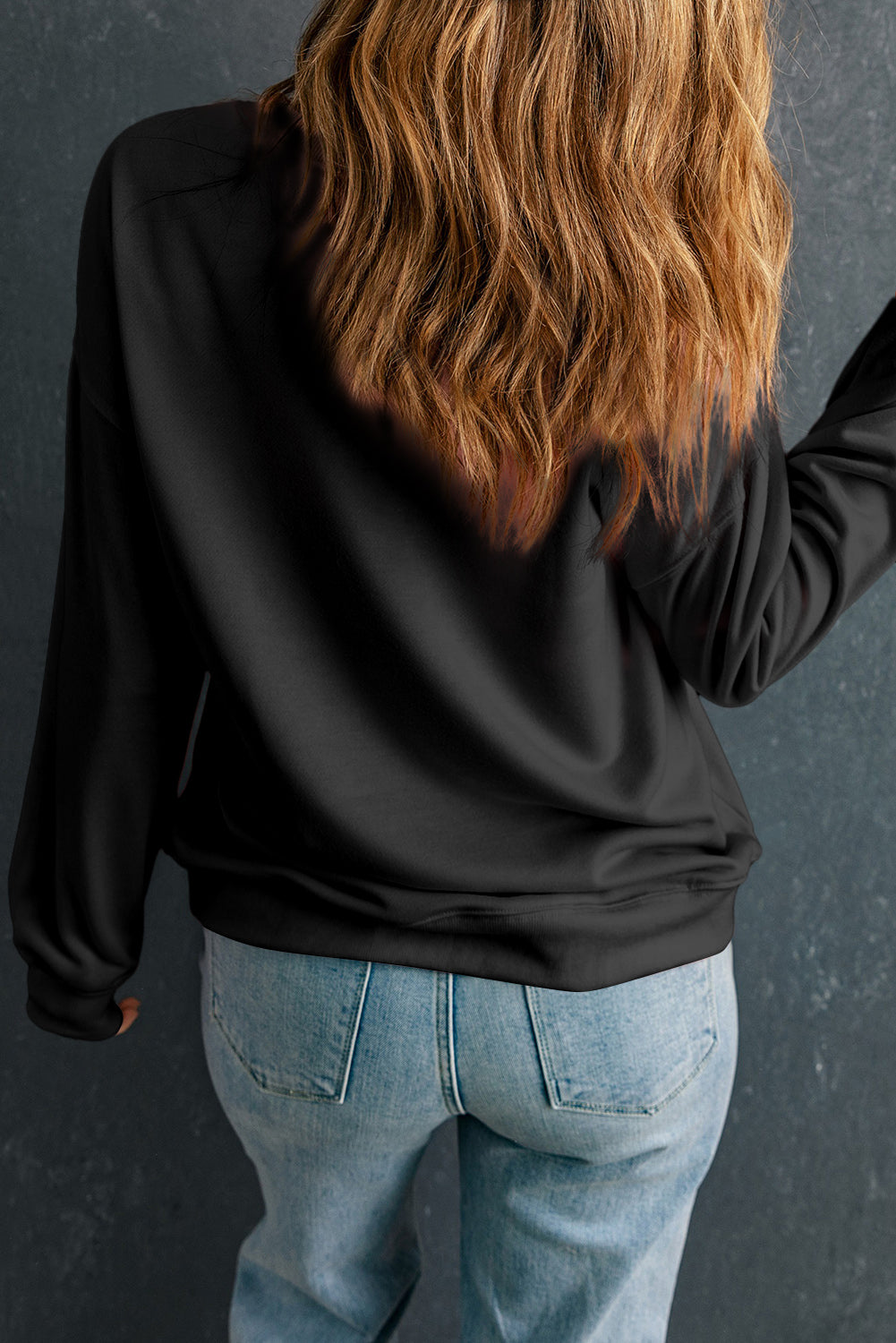 Crew Neck Drop Shoulder Sweatshirt