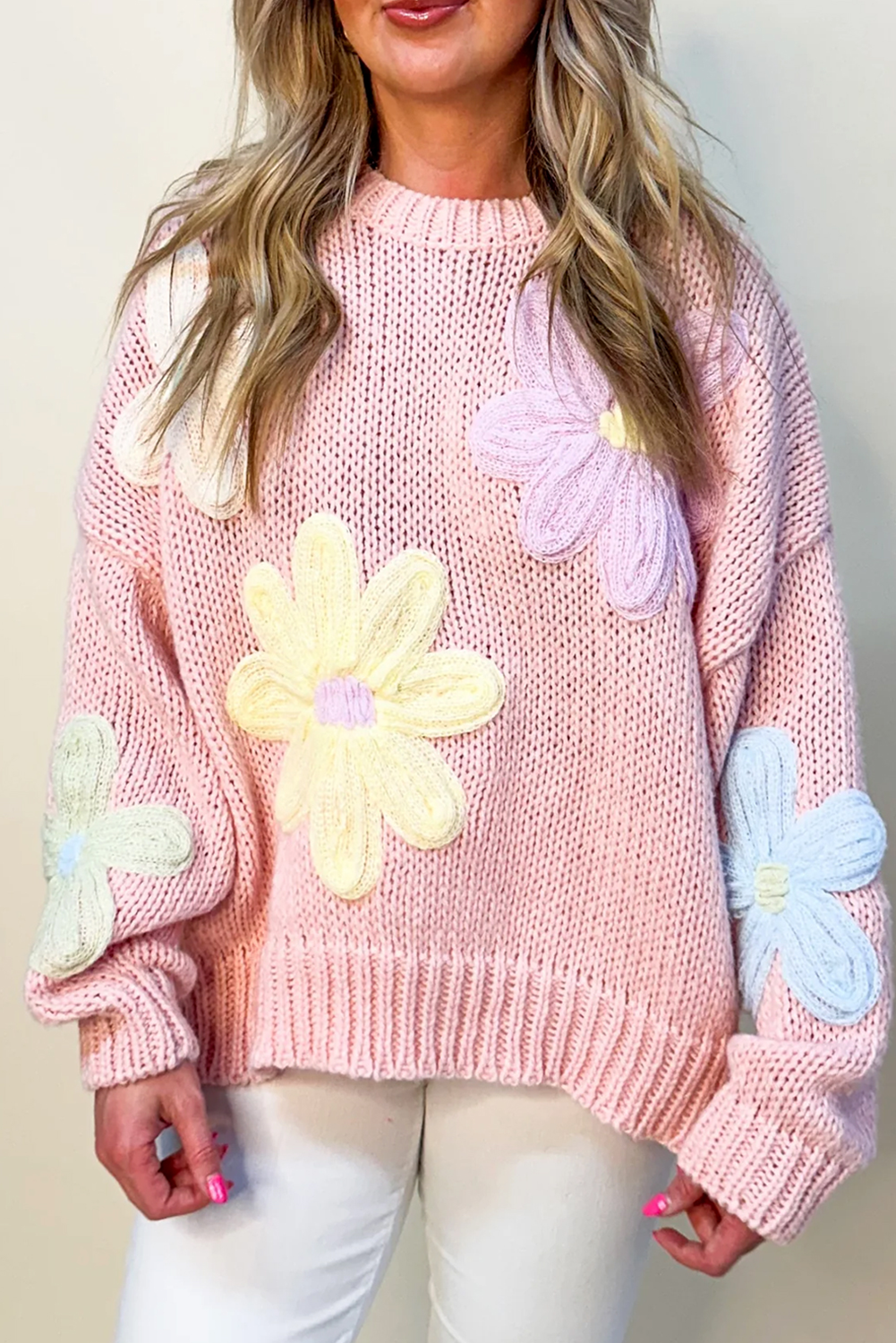 Embroidered Floral Sweater