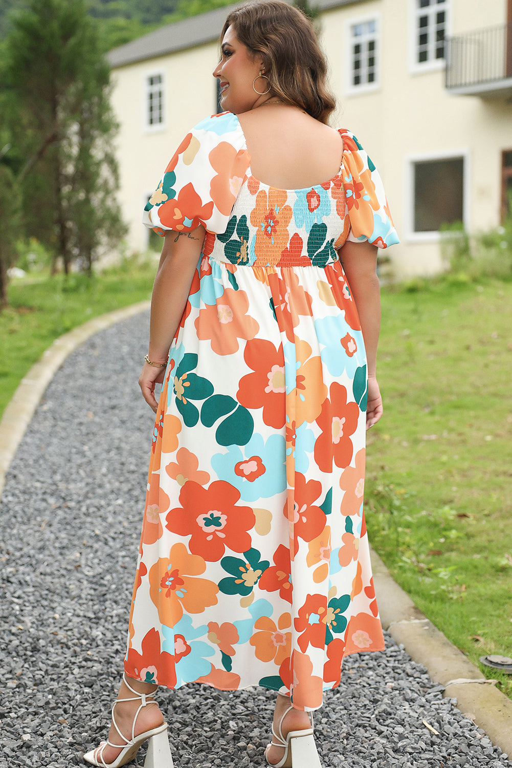 Flower Print Maxi Dress