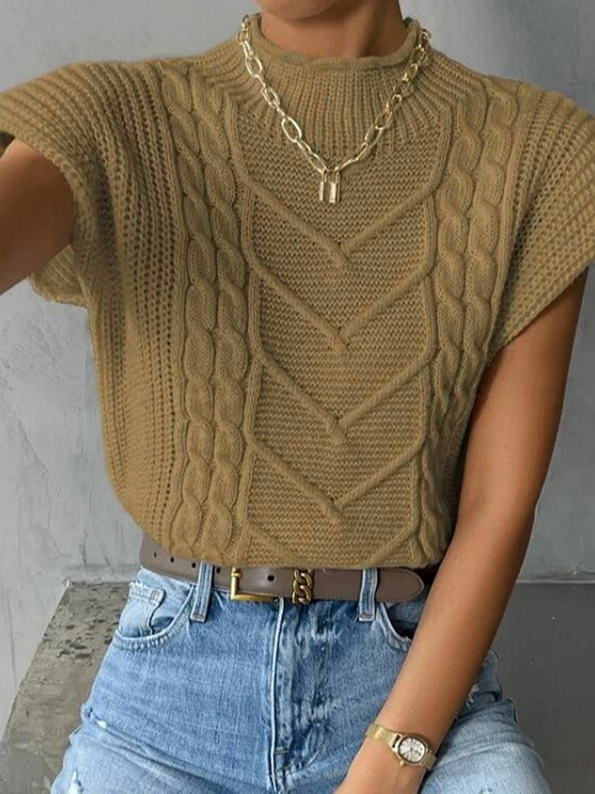 Plain Sweater Vest - Divaloo