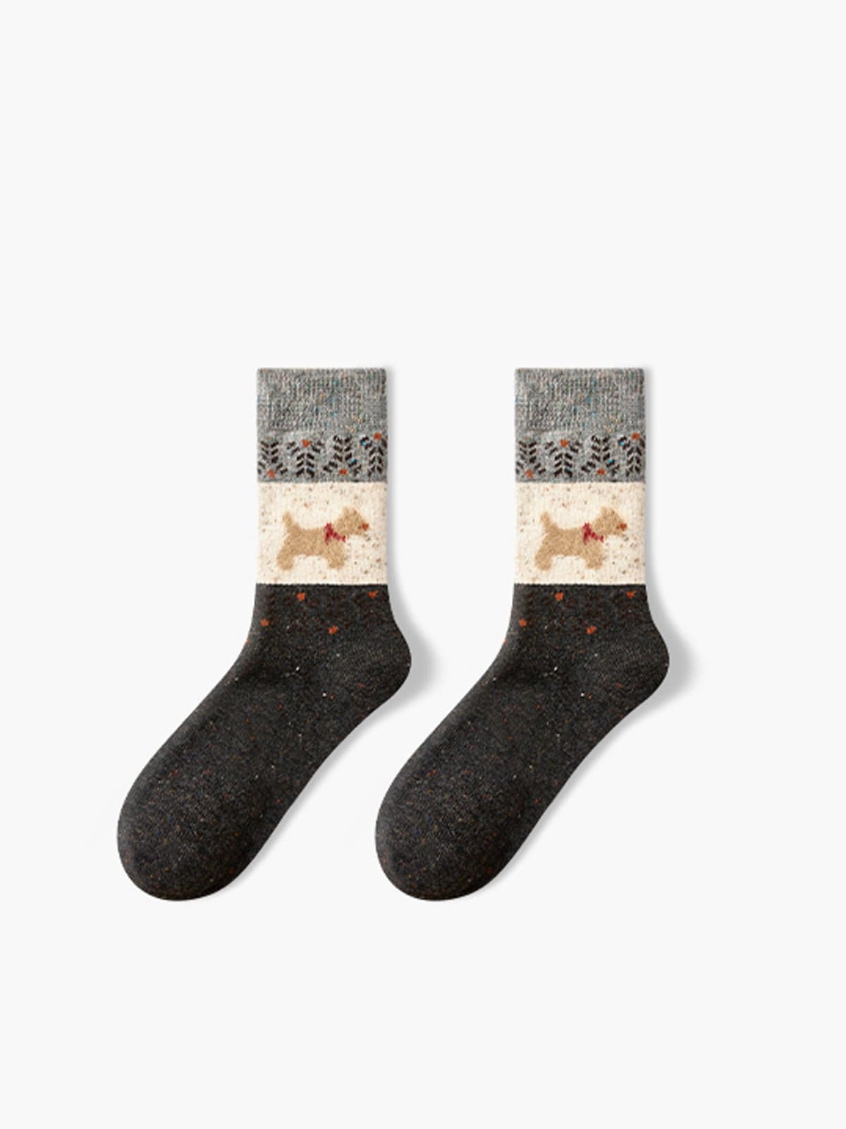 Puppy Pattern Wool Socks - Divaloo