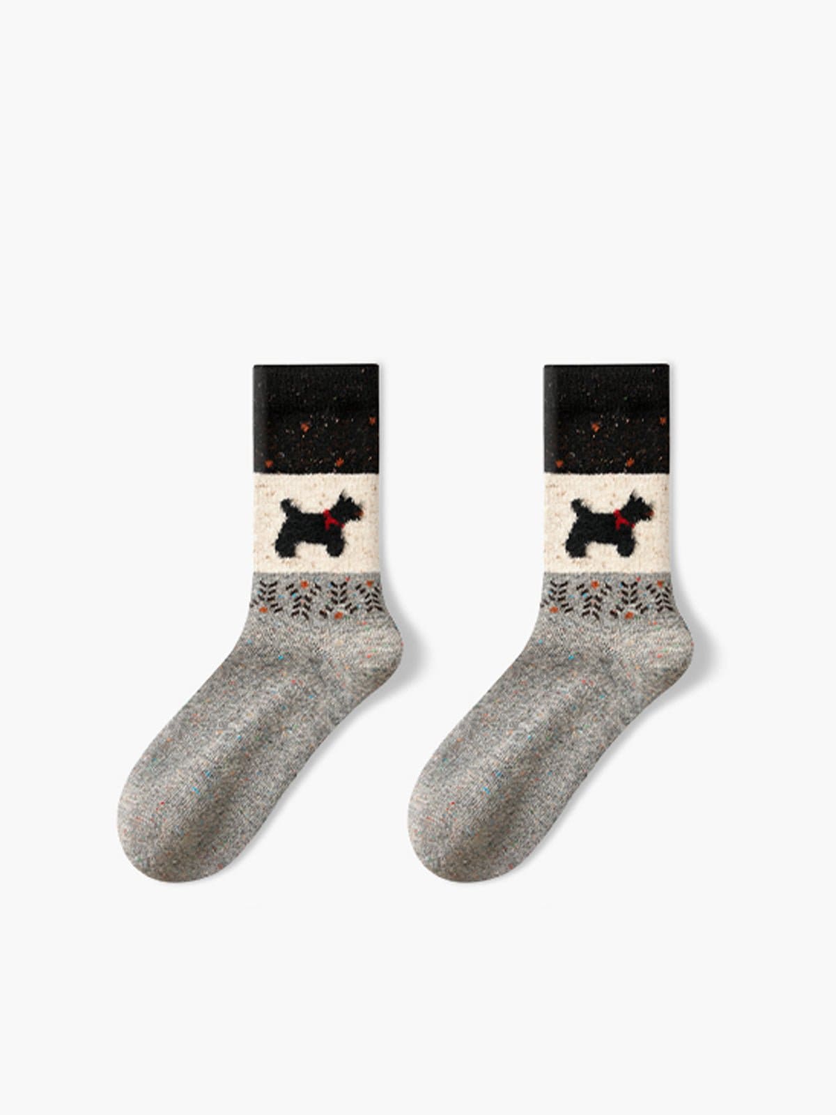 Puppy Pattern Wool Socks - Divaloo