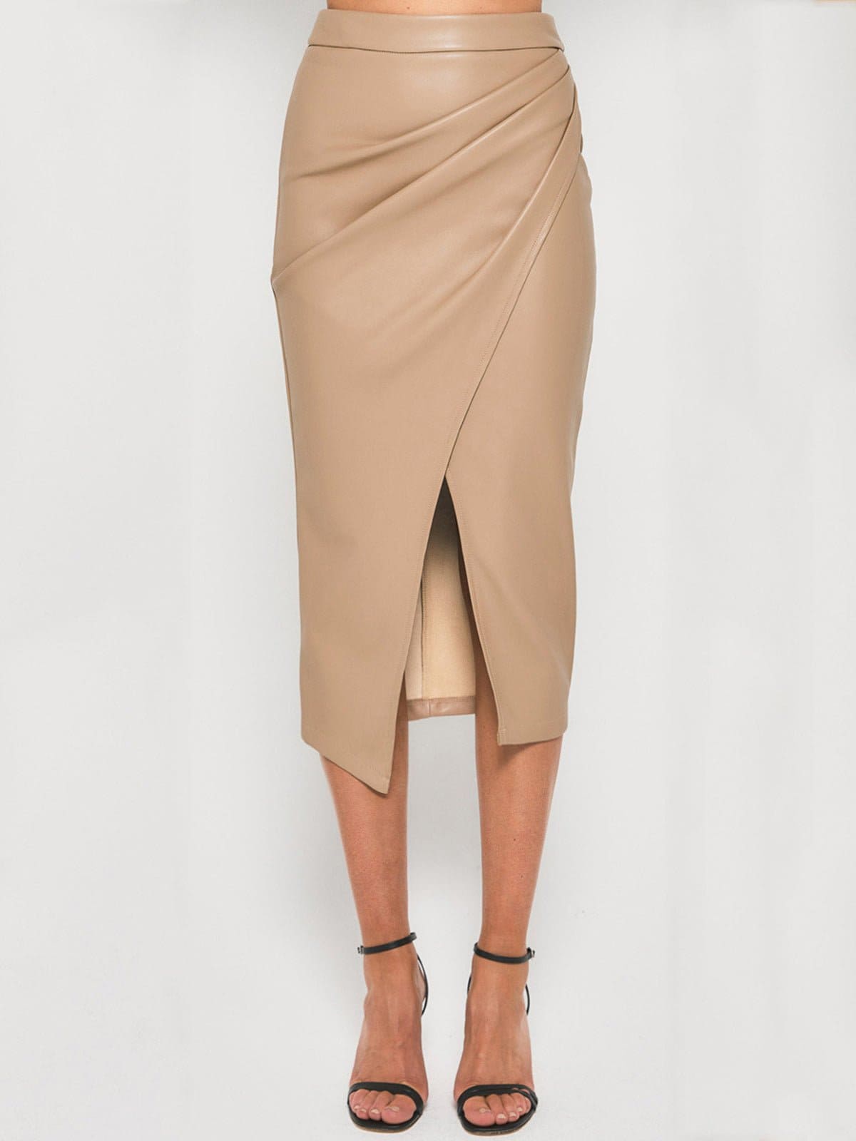 Split Leather Skirt - Divaloo