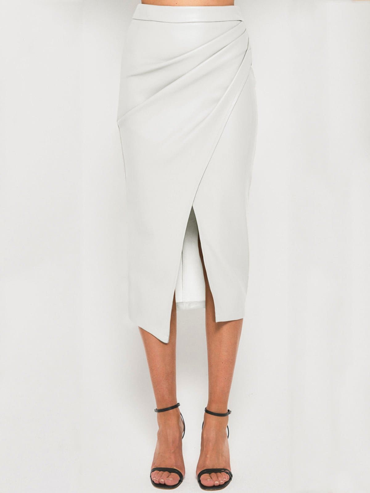 Split Leather Skirt - Divaloo