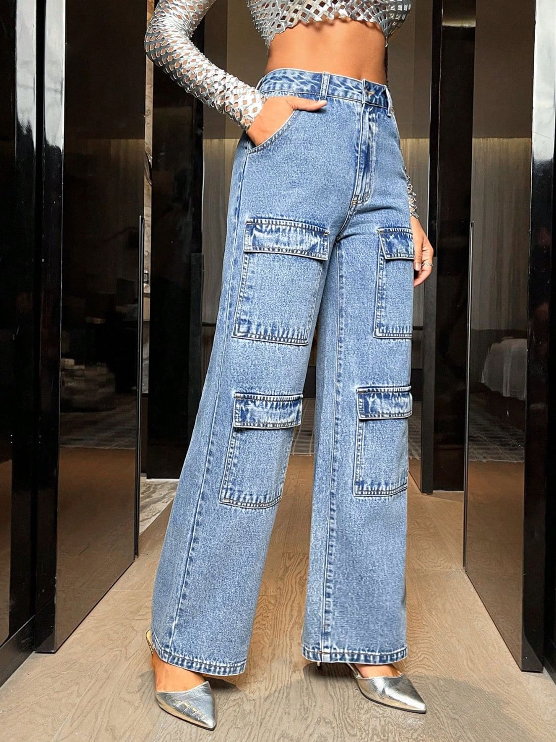 Wide Leg High Waist Jeans - Divaloo